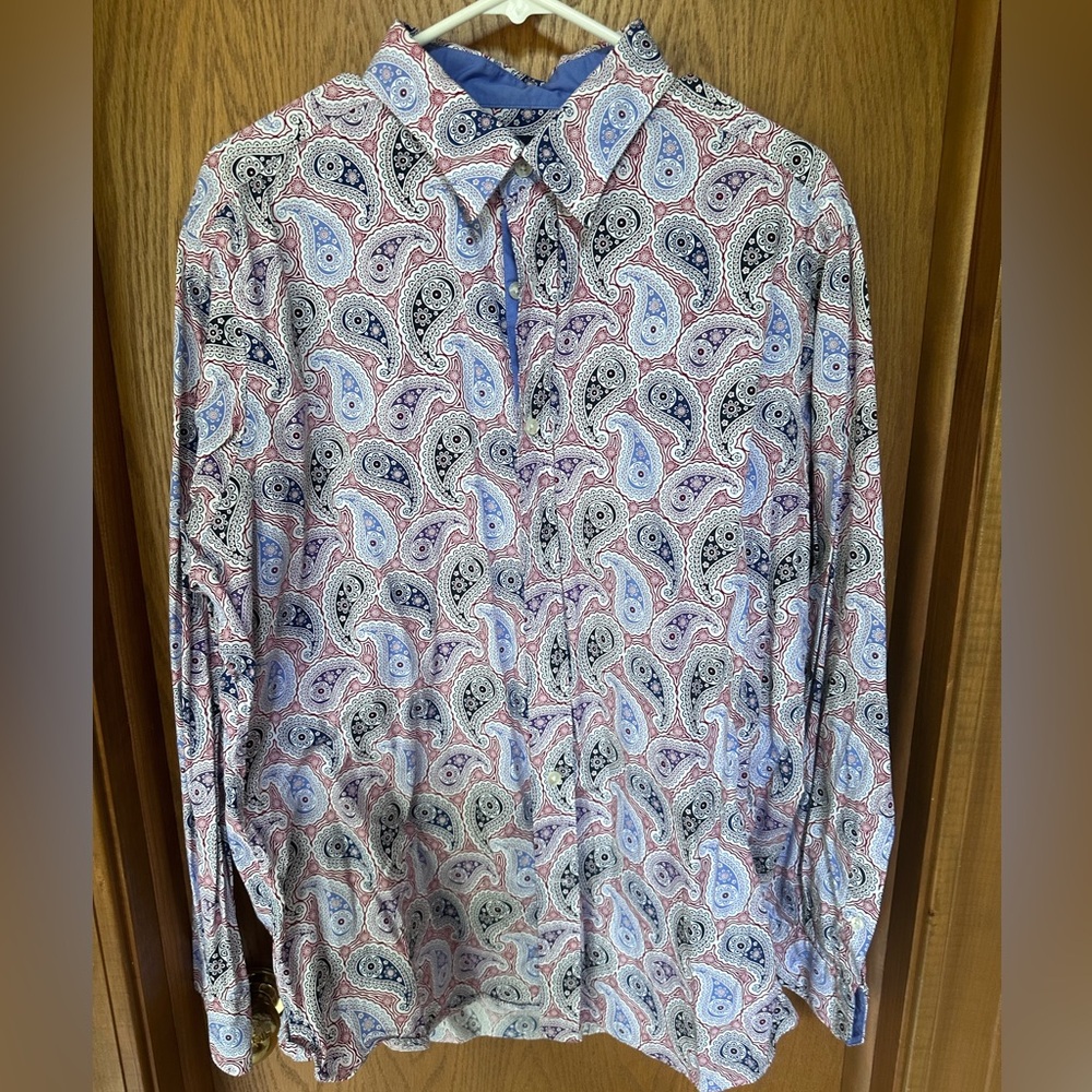 Daniel Cremieux paisley red white and purple. Size XL